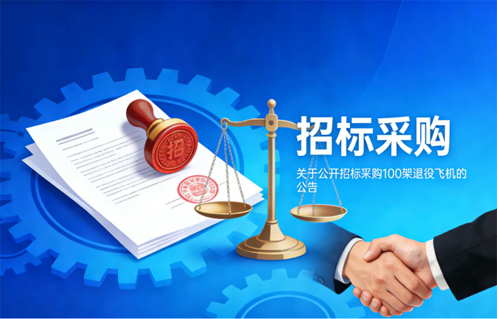 关于公开招标采购100架退役飞机的公告