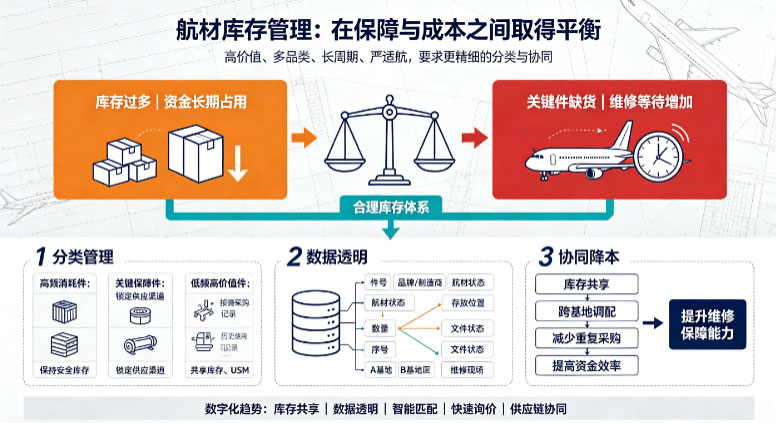 航材库存管理，在保障与成本之间取得平衡