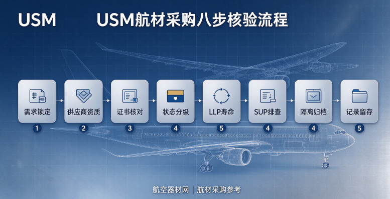 USM 航材采购八步核验流程