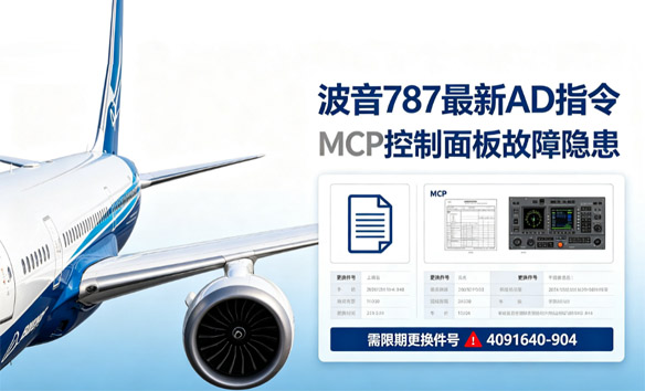 波音787最新AD适航指令：MCP控制面板隐患及件号更换要求